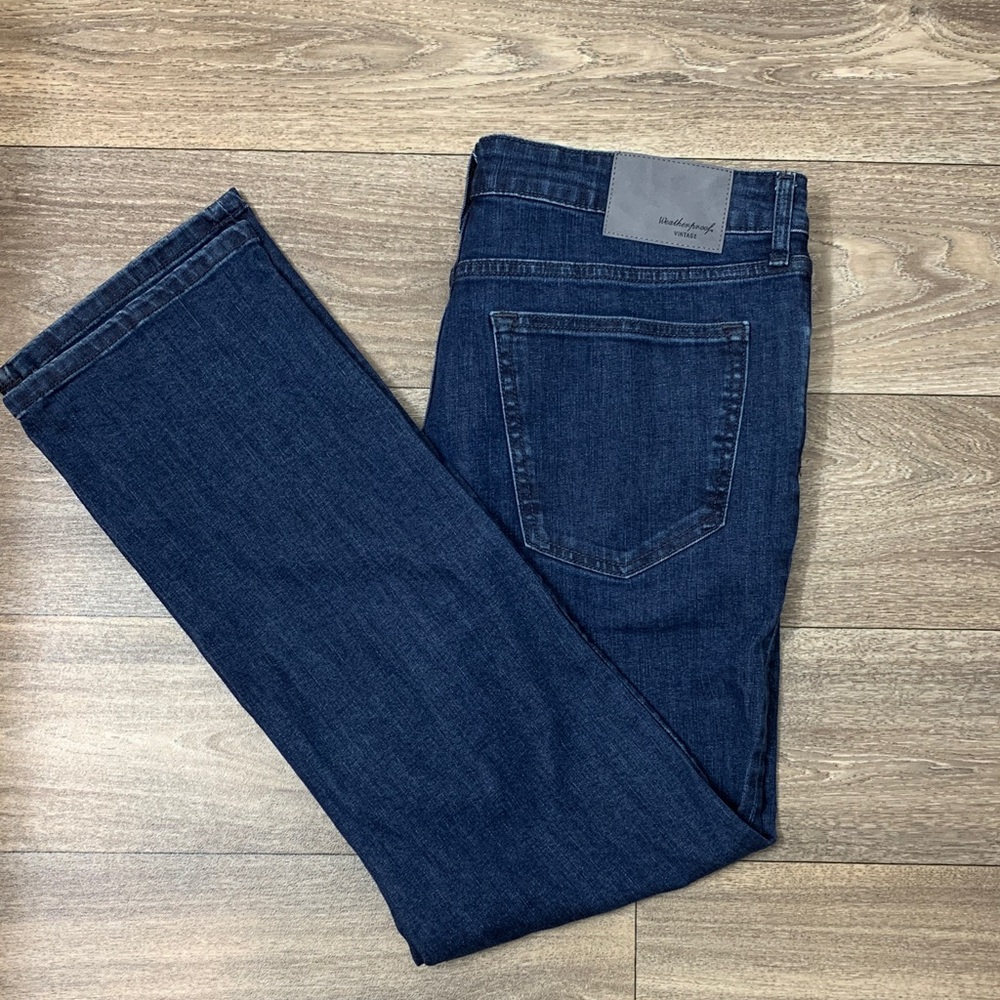 Men’s Weatherproof Vintage Dark Wash Relaxed Fit Jeans 34x32